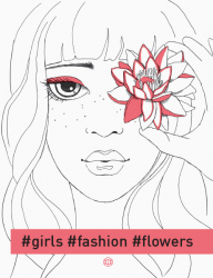 #girls#fashion#flowers. Книги для дозвілля. Розмальовка Жорж Z101031У (9786177579198) (289622)