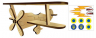 Дерев'яний Літак 3D "Біплан" 2 Зірка 87212 (2000000872124) (286225)