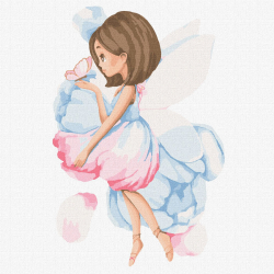 Картина за номерами "Ніжна чарівниця" 30х30 см Ідейка KHO2380 (4823104331209) (474926)