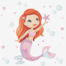 Картина за номерами "Руда русалочка" 30х30 см Ідейка KHO2381 (4823104331216) (474927)