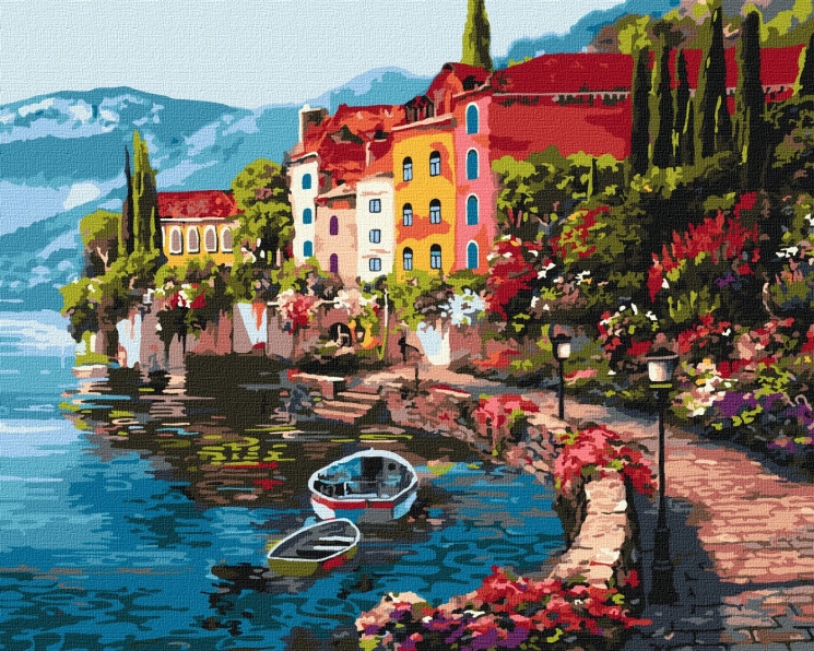 Ранок на березі озера 2. Картина за номерами. 40х50 см Ідейка (4820143949259) (445527)