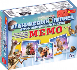 1986 Настольная игра "Мемо Льодовиковий период" 12177002Р Ranok-Creative (4823076127442) (270230)