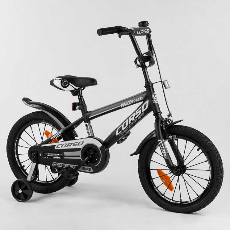 Велосипед двоколісний 16" з протиударними дисками. Corso ST-16744 (459030)