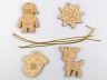 Дерев'яні новорічні іграшки. Набір 1 (4 фігурки) Зірка 92246 (2000000922461) (286232)