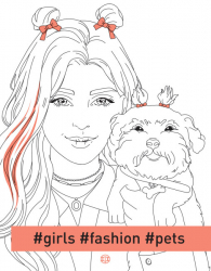 #girls#fashion#pets. Книги для дозвілля. Розмальовка (Укр) Жорж Z101068У (9786177853915) (467432)