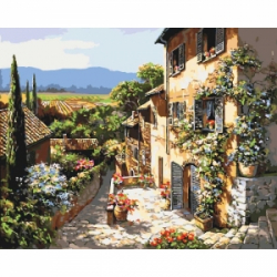 Картина за номерами "Пейзажі Тоскани" в обкладинці 40х50 см Ідейка КНО2232 (4820143949174) (445236)