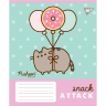 Зошит 12 аркушів клітинка Yes Pusheen Candy