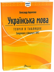 НМТ 2025 Українська мова. Теорія в таблицях. Завдання у форматі НМТ – Авраменко О. (Укр) Талант (9789669892164) (518940)