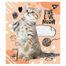 Зошит учнівський YES 12 аркушів, коса лінія без д/л /765502/ "Live love meow" (463842)