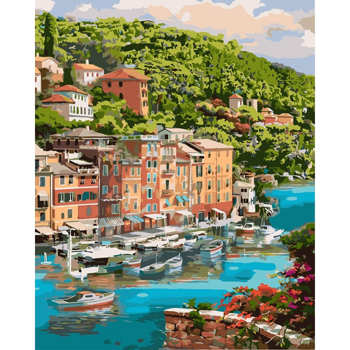 Картина за номерами "Живописна бухта" 40х50 см Ідейка КНО2273 (4823104318811) (475843)