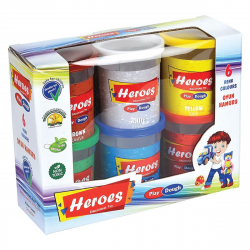 Тісто Heroes ігрове 6 кольорів 125 гр. Play Dough (8681655545119) (460944)