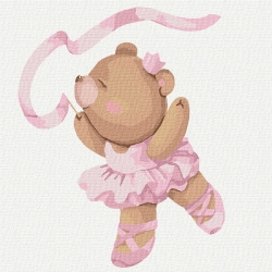 Балеринка. Картина за номерами. 30х30 см Ідейка (4823104321491) (446345)