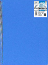 Блокнот для нотаток А4 формату, бок. пружина, 80 аркушів офсет, обкладинка чорний пластик (267250)