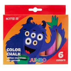 Крейда кольорова Jumbo, 6 кольорів. Jolliers. Kite (4251458737246) (324352)