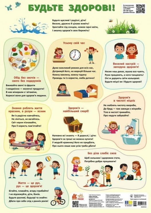 Будьте здорові! Навчальні плакати – Макаренко О.В. (Укр) Кенгуру (9789667617318) (545655)