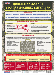Плакат по безпеці життєдіяльності Цивільний захист у надзвичайних ситуаціях (Укр) Світогляд 12104164У (4823076144562) (344256)
