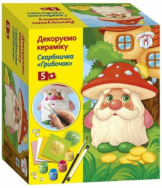 Скарбничка «Грибочок». Декоруємо кераміку (Укр) Ranok-Creative (4827476909714) (557056)