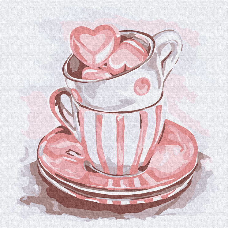 Картина за номерами "Солодкі зефирки" 25х25 см Ідейка KHO5628 (4823104330875) (474357)