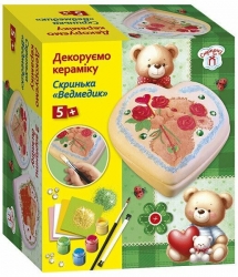 Скринька «Ведмедик». Декоруємо кераміку (Укр) Ranok-Creative (4827476909738) (557058)