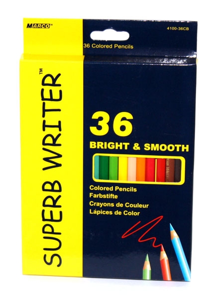 Олівці кольорові 36 кольори "Superb writer". Marco 4100-36СВ (6951572900608) (280060)