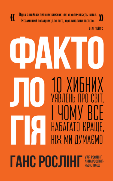 Фактологія. 10 хибних уявлень про світ, і чому все набагато краще, ніж ми думаємо – Ганс Рослінг, Ола Рослінг, Анна Рослінг-Рьоннлунд (Укр) Наш Формат (9786177682584) (515160)