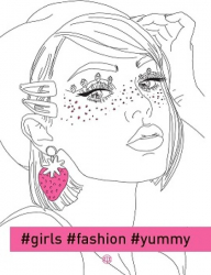 #girls#fashion#yammy. Книги для дозвілля. Розмальовка (Укр) Жорж (9786178023126) (476362)