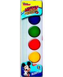 Фарба акварельна медова Mickey Mouse, 6 кольорів (264164)