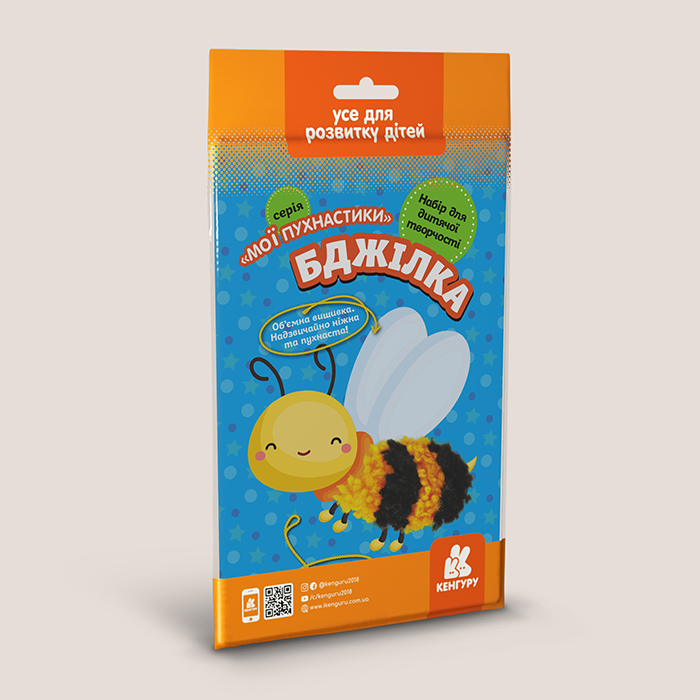 Бджілка Набір для творчості Об’ємна вишивка (Укр) Кенгуру КН1383007У (9789667501990) (433465)