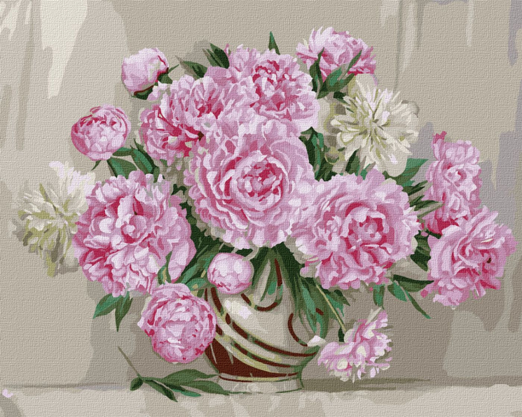 Картина за номерами "Чарівні півонії" 40х50 см Ідейка KHO3197 (4823104330455) (474965)