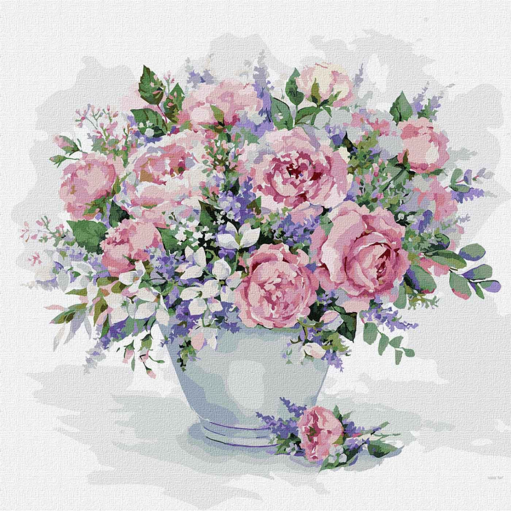 Картина за номерами "Чарівний аромат троянд" 50х50 см Ідейка KHO2976 (4823104327189) (465367)