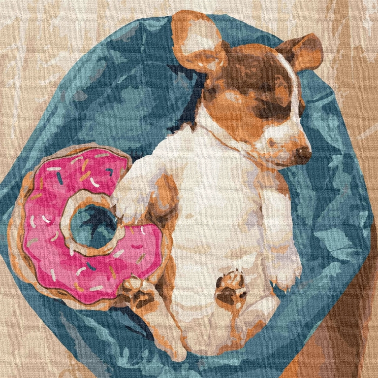 Солодкі сни пухнастика. Картина за номерами. 40x50 см Ідейка (4823104323914) (446069)