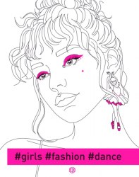 #girls#fashion#dance. Книги для дозвілля. Розмальовка (Укр) Жорж (9786178023508) (482472)