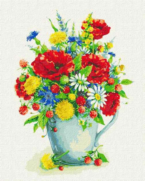 Картина за номерами "Літо в горщику" 40х50 см Ідейка КНО2957 (4823104326007) (474374)