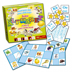 Гра "Лото Вивчаємо англійську. Loto ALPHABET" Майстер МКМ0327 (2000001162415) (310975)