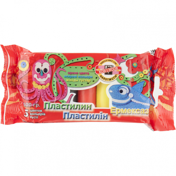 Пластилін 5 кольорів 100 грам KOH-I-NOOR (8593540025753) (302278)