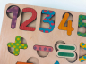 Дерев'яний пазл Цифри-фігури кольорові Зірка 119322 (2000001193228) (341780)