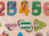 Дерев'яний пазл Цифри-фігури кольорові Зірка 119322 (2000001193228) (341780)