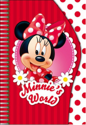 Блокнот для нотаток А6, вирубка волна, пружина, Серія Minnie Mouse 50 аркушів № 2- 2 (262586)