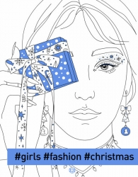 #girls#fashion#christmas. Книги для дозвілля. Розмальовка (Укр) Жорж Z101125У (9786178287023) (500388)