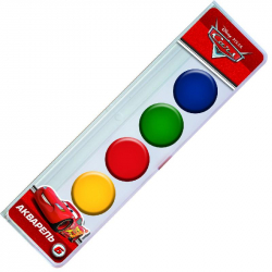Фарба акварельна Серія Cars, 6 кольорів (253790)