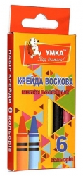 Олівці кольорові воскові 6 кольорів. Умка МЛ80 (4820071012506) (282692)