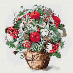 Картина за номерами "Яблуневий присмак" в обкладинці 40х40 см Ідейка КНО3026 (4823104305194) (445493)