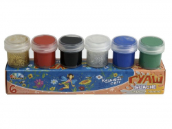 Гуаш Казковий світ 6 кольорів по 20 мл золото та срібло (Укр) ГАММА-Н 322067 (4820072532195) (454294)