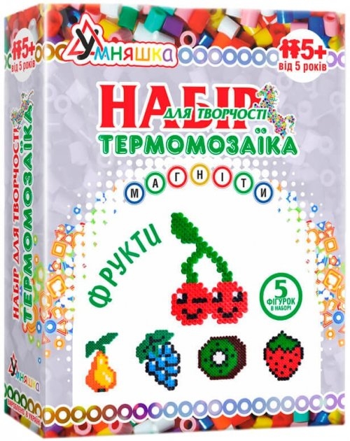 Магніти з термомозаїки. Фрукти. Набір для творчості (Укр) Умняшка (4820129200879) (455694)